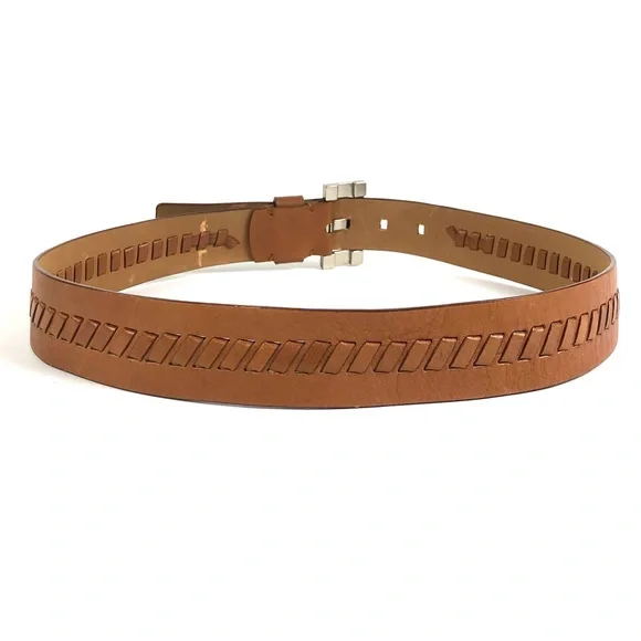 Kenneth Cole Genuine Leather Woven Brown Belt